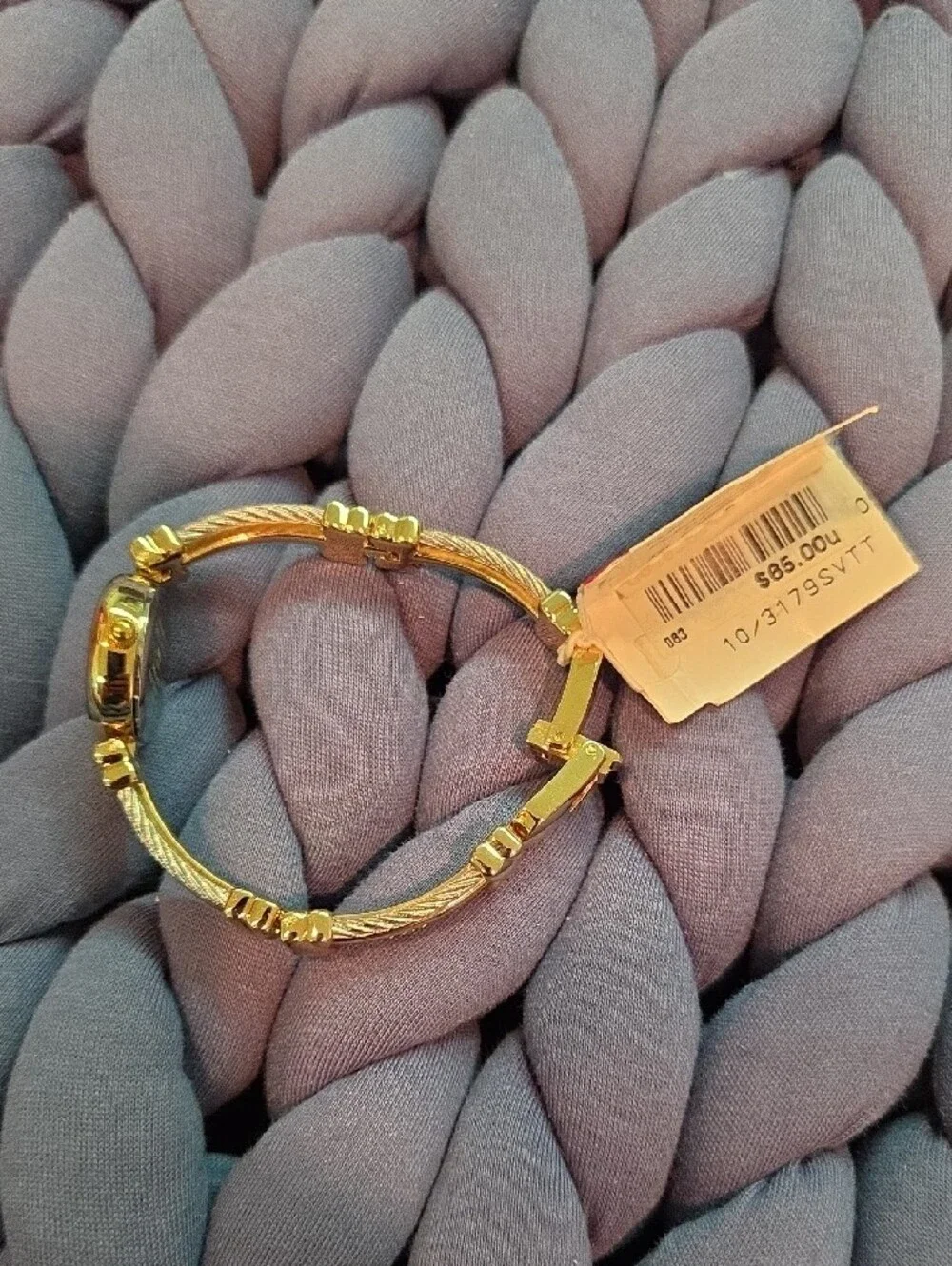 Anne Klein Two-Tone Gold and Silver Bracelet Watch